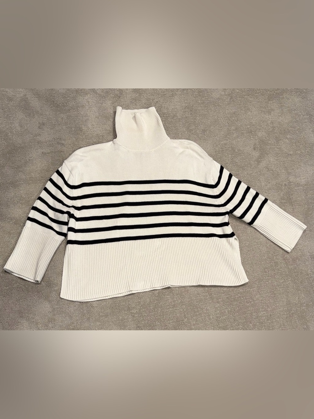 Gap cotton striped oversized sweater